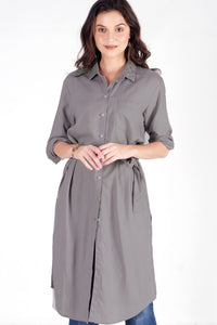 Dress Lengan Panjang Dusan Light Grey