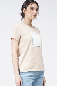 T-Shirt Lengan Pendek Ivanka Cream