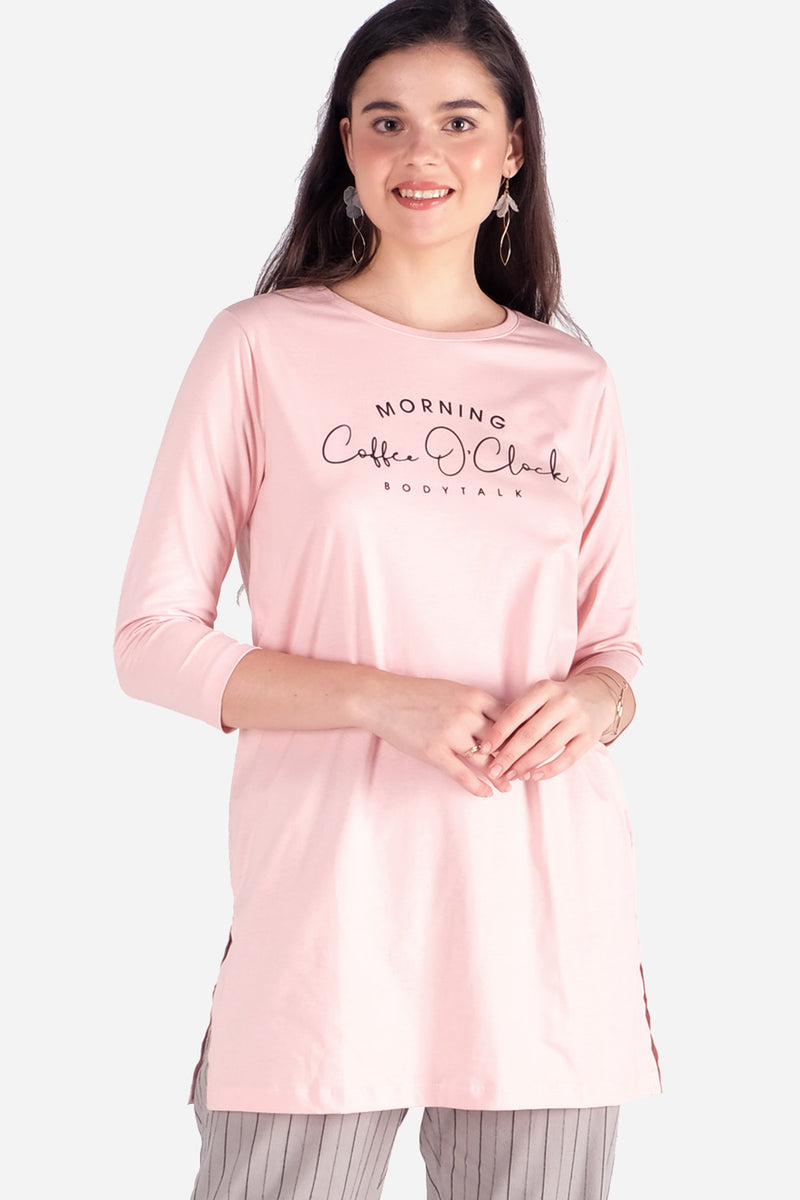 T-Shirt Lengan Panjang Kelaya Pink