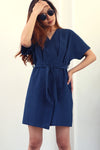 Dress Lengan Pendek Kelyn Navy Online