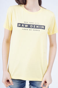 T-Shirt Lengan Pendek Vein Yellow