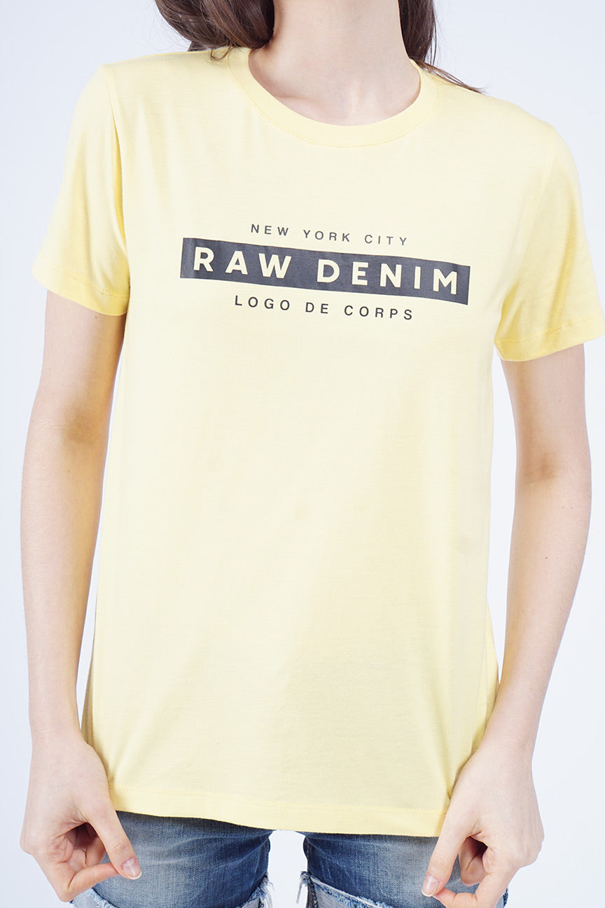 T-Shirt Lengan Pendek Vein Yellow