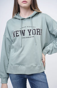 Sweater Hoodie  Alisha Dusty Green