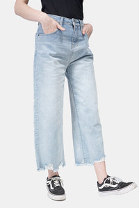 Jeans Wide Leg Hi-Waist F6 Series Light Blue