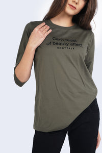 T-Shirt Lengan Panjang Inessa Olive