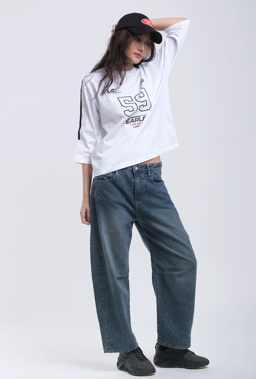 T-Shirt Lengan Pendek Michi White