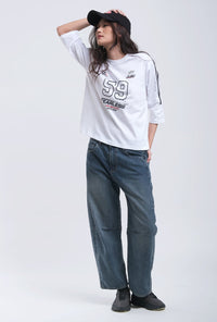 T-Shirt Lengan Pendek Michi White