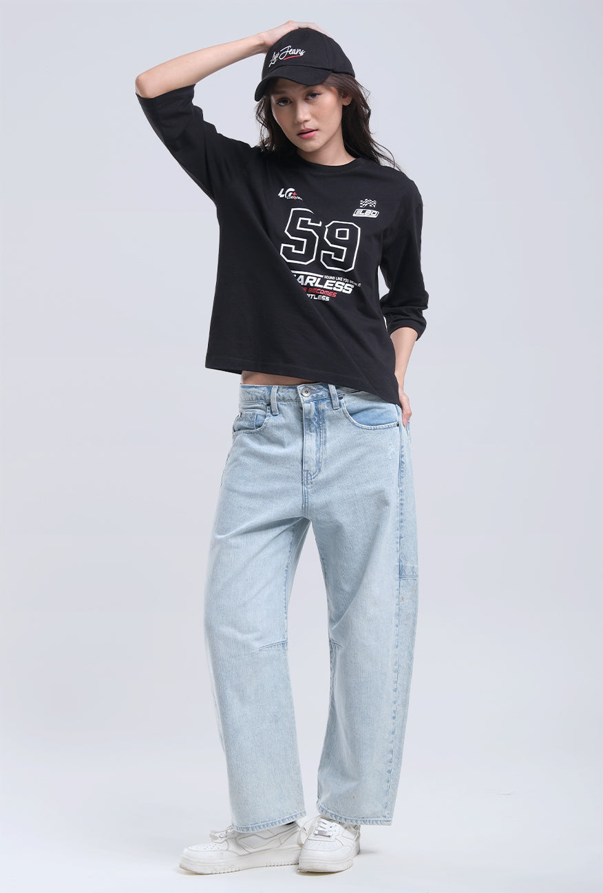 T-Shirt Lengan Pendek Michi Black