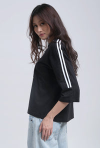 T-Shirt Lengan Pendek Michi Black