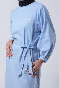 Dress Lengan Panjang Flisya Light Blue