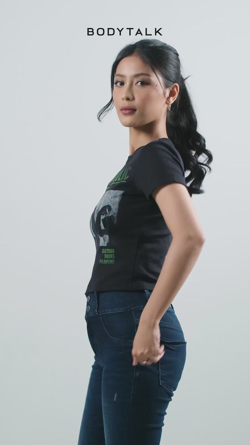 T-Shirt Lengan Pendek Cadence Black