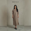 Dress Lengan Panjang Queniva Brown
