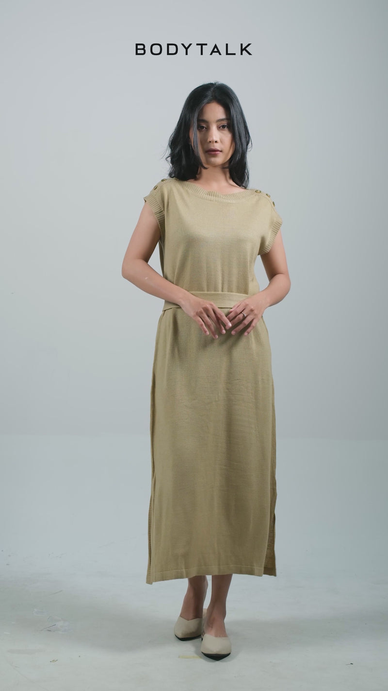 Dress Tanpa Lengan Barenca Khaki Online
