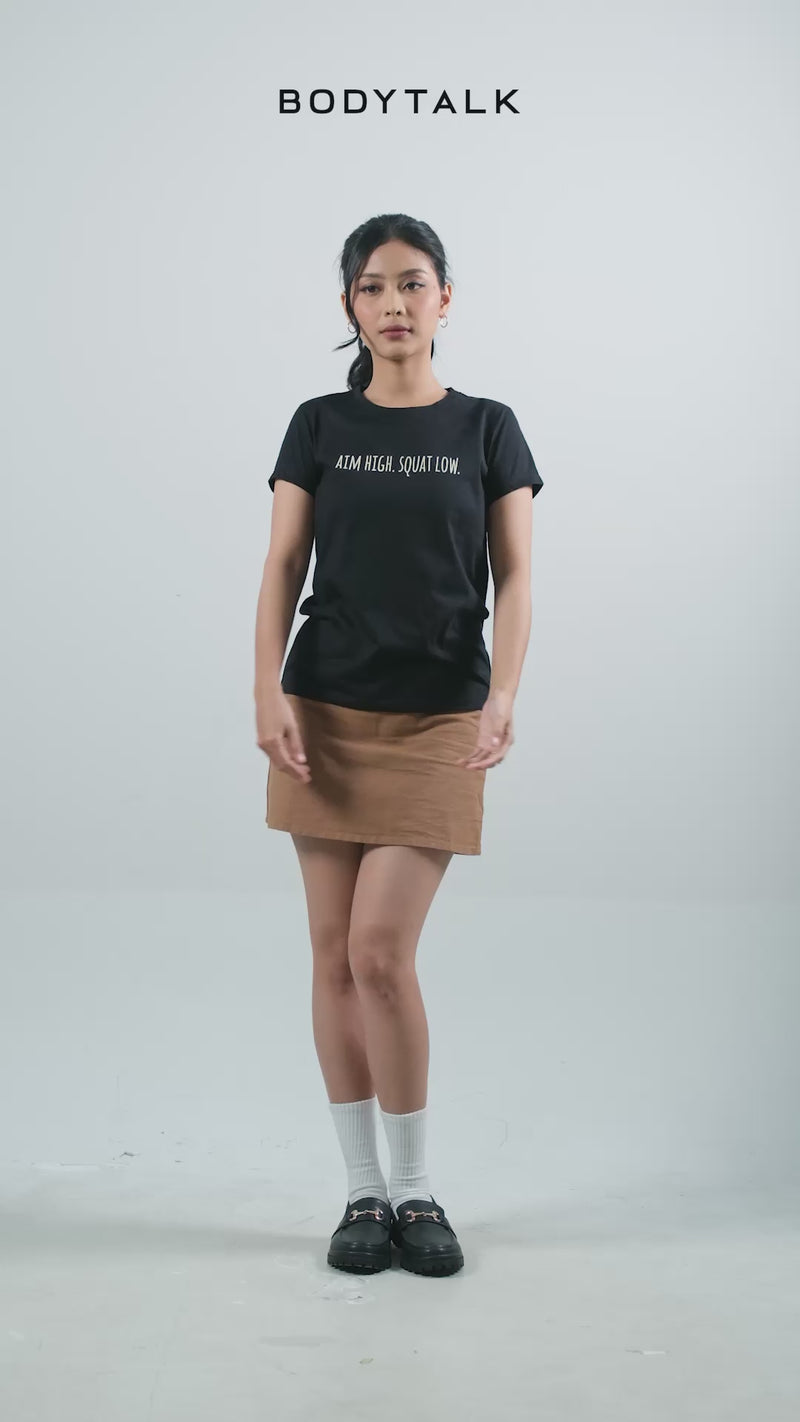 T-Shirt Lengan Pendek Rowena Black