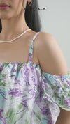 Dress Tanpa Lengan Aster Purple Offwhite Online