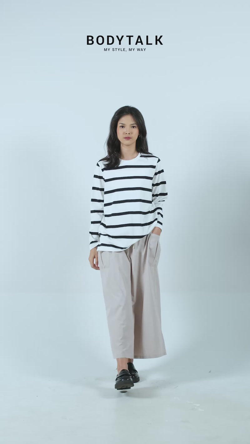 Bodytalk Kaos Wanita Jev Offwhite Black 14374T4OH