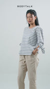 Kemeja Lengan Panjang Delilah White Black