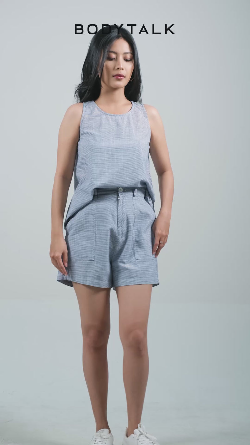 Celana Pendek Celsie Blue White Online
