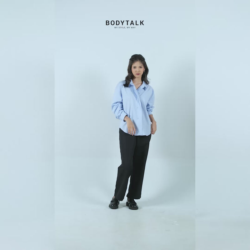 Kemeja Lengan Panjang Elysian Baby Blue