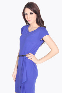 Dress Lengan Pendek Over Slag Blue