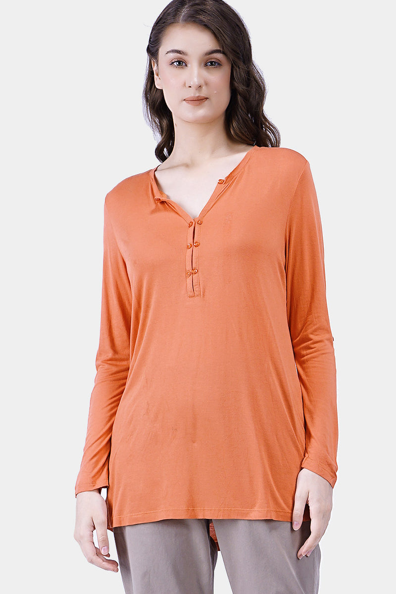 T-Shirt Lengan Panjang Sold Out Orange
