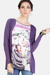 T-Shirt Lengan Panjang Sparkling Purple