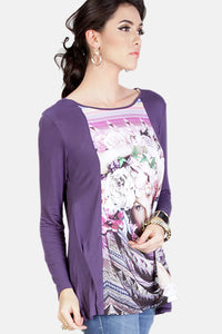 T-Shirt Lengan Panjang Sparkling Purple