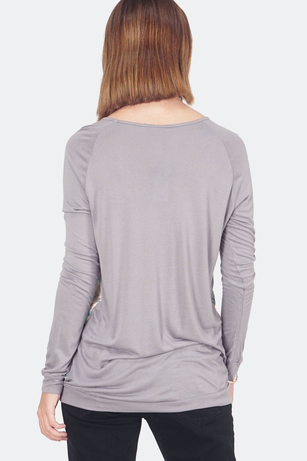 T-Shirt Lengan Panjang Vernice Grey