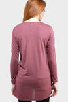 T-Shirt Lengan Panjang Lilac Maroon