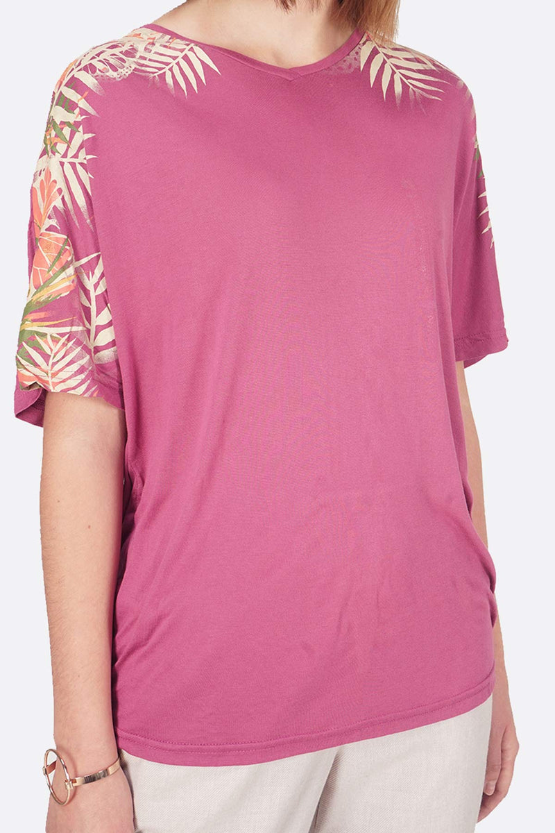 T-Shirt Lengan Pendek Dusty Wine Pink