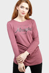 T-Shirt Lengan Panjang Lilac Maroon