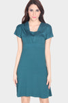 T-Shirt Lengan Pendek Pintuck Dress Viscose 30'S Spandex Green