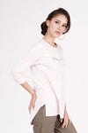 T-Shirt Lengan Panjang Popula Light Pink