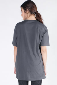 T-Shirt Lengan Pendek Pillie Dark Grey