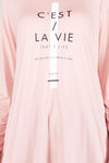 T-Shirt Lengan Panjang Lavie Peach