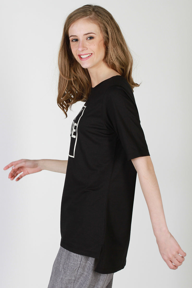 T-Shirt Lengan Pendek Marion Black